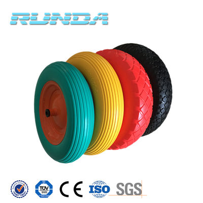 China 6 duim aan 16 duimdiameter om het even welke kleuren stevige pu industriële wielen leverancier